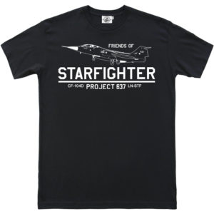 friends of starfighter black tee